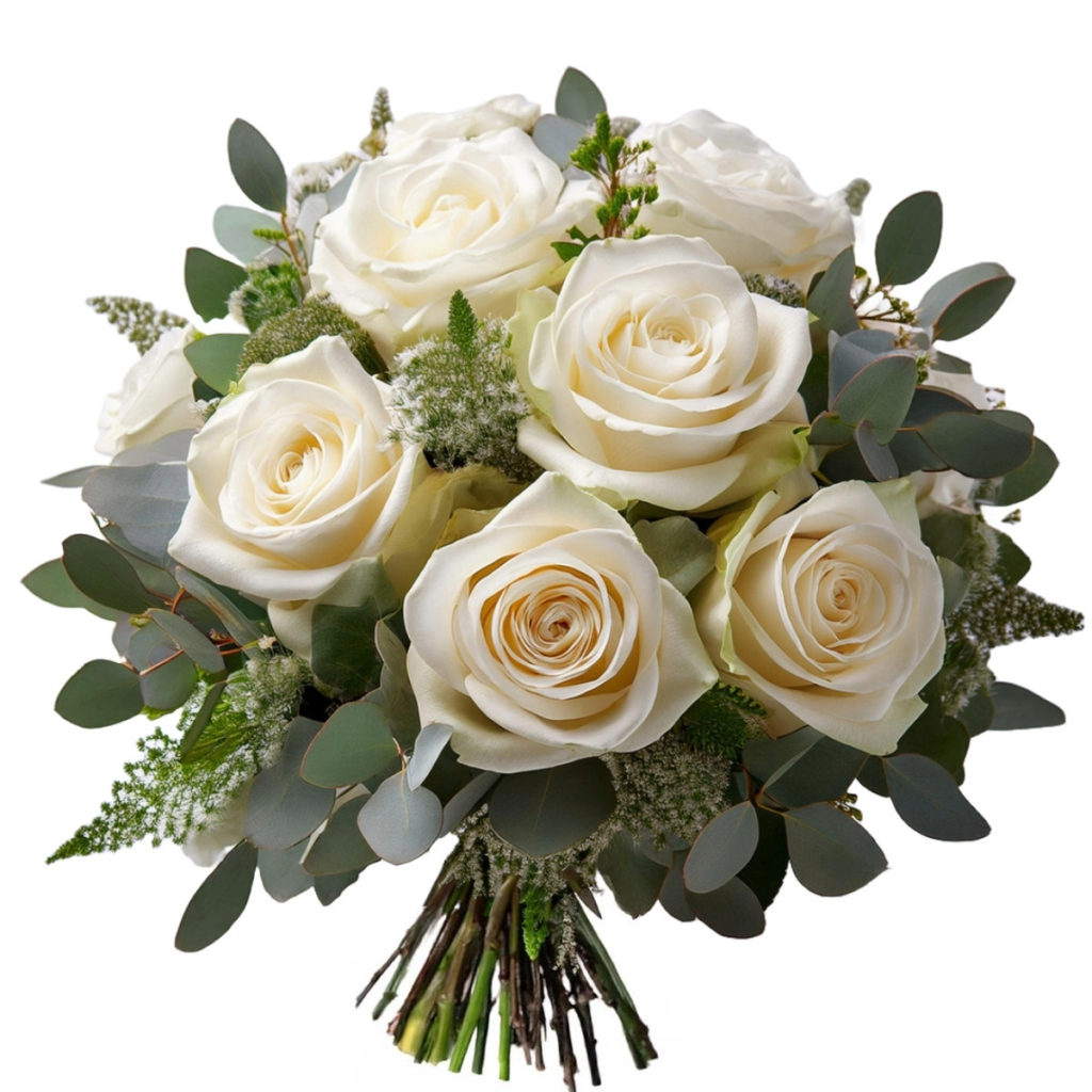 bouquet de roses blanches Iceberg