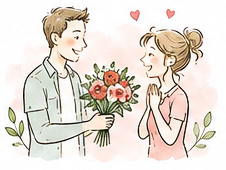 Un bouquet offert pour dire je t’aime
