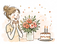 Un bouquet pour souhaiter un joyeux anniversaire