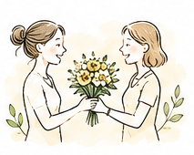 Un bouquet offert pour remercier