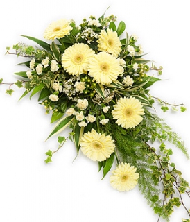 Enterrement
fleurs deuil Gerbe Jaune