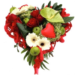 Fleurs Saint Valentin « Fleurs Amour
Bouquet Cœur Eden »