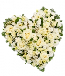 Livraison fleurs de « Deuil, décès
fleurs deuil Coeur Blanc »