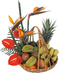 Miniature du produit « Fleurs exotiques
Corbeille Fleurs et Fruits Paradise »