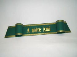 Miniature du produit « Ruban texte 
pour fleurs deuil »