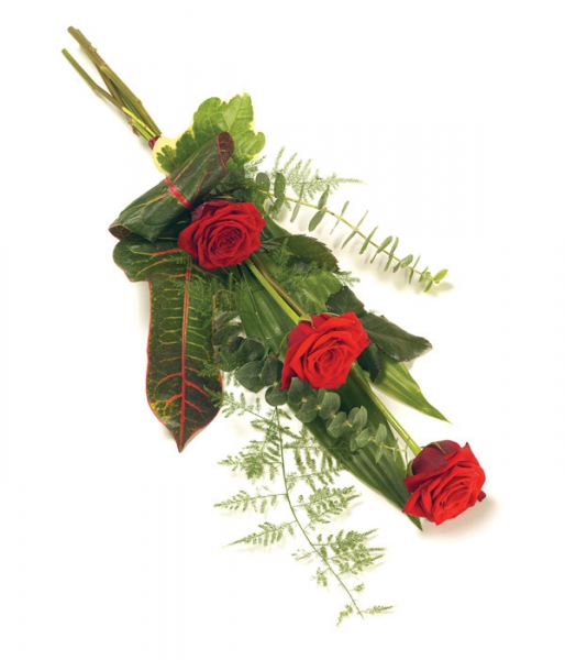 Livraison fleurs décès: bouquet deuil de roses rouges - Floraclic